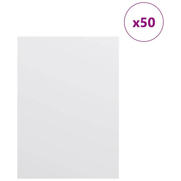 vidaXL Paneles Decorativos 50 pcs Blanco 15 x 21 x 0.3 cm