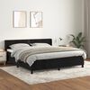 vidaXL Cama box spring con colch&oacute;n terciopelo negro 160x200 cm