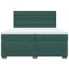 vidaXL Cama box spring con colch&oacute;n terciopelo verde oscuro 200x200 cm