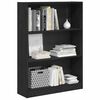 vidaXL Estante de libros Roble Negro 80 x 24 x 109 cm