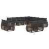 vidaXL Conjunto de sof&aacute;s de jard&iacute;n 13 uds. Gris y Gris Oscuro