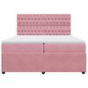 vidaXL Cama box spring con colch&oacute;n terciopelo rosa 200x200 cm