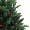 vidaXL &Aacute;rbol de Navidad artificial con bisagras y frutos rojos 120 cm