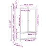 vidaXL Armario con Pizarr&oacute;n 90 x 45 x 165 cm Madera de ingenier&iacute;a