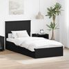 vidaXL Cama con almacenamiento Negro 90 x 190 cm Madera de ingenier&iacute;a