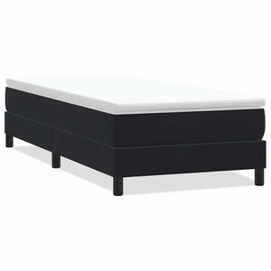 vidaXL Cama box spring sin colch&oacute;n cuero sint&eacute;tico negro 90x210 cm