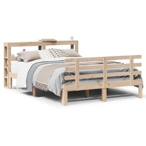 vidaXL Estructura de cama con cabecero madera maciza pino 140x200 cm