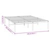 vidaXL Estructura de cama sin colchón metal negro 150x200 cm