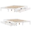 vidaXL Estructura de cama sin colch&oacute;n madera de pino blanca 140x190 cm