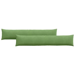 vidaXL Cojines de sof&aacute; 2 pcs Verde claro 200 x 40 cm Tela de pana