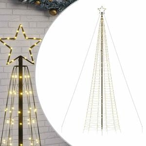 vidaXL &Aacute;rbol de Navidad LED con estacas 1534 LEDs blanco c&aacute;lido 500 cm
