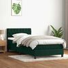 vidaXL Cama box spring con colch&oacute;n terciopelo verde oscuro 80x220 cm