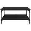 vidaXL Mesa de Café Roble negro 80 x 80 x 40 cm Madera contrachapada