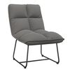 vidaXL Silla con estructura de metal terciopelo gris claro