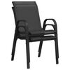 vidaXL Juego Bistro de Jard&iacute;n 3 pcs Negro Acero