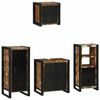 vidaXL Juego de muebles de ba&ntilde;o 4 uds. Multicolor y negro