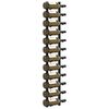 vidaXL Botelleros de pared para 12 botellas hierro negro 2 unidades