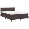 vidaXL Cama box spring con colch&oacute;n Marr&oacute;n Oscuro 140 x 190 cm tela