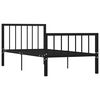 vidaXL Estructura de cama sin colch&oacute;n metal negro 90x200 cm
