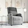 vidaXL Sill&oacute;n de masaje de terciopelo gris claro