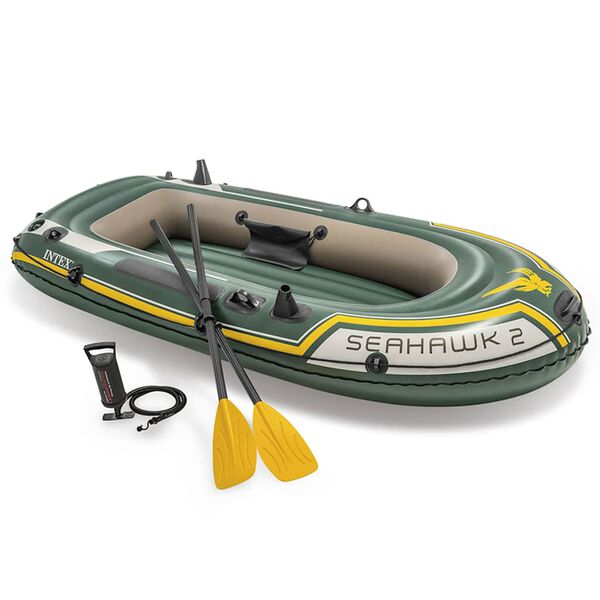 Intex Set bote hinchable con remos y bomba Seahawk 2