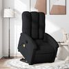 vidaXL Sill&oacute;n reclinable de masaje elevable tela negro