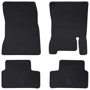 vidaXL Alfombrilla de Coche 4 pcs Negro Goma
