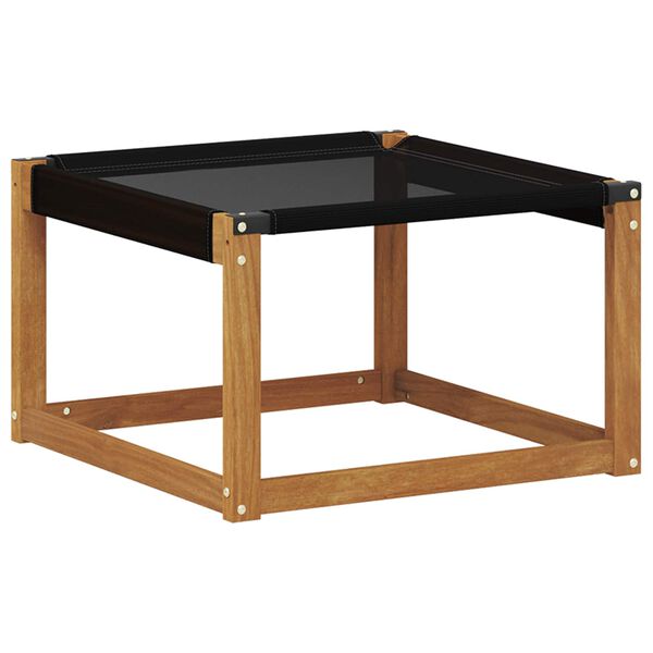 vidaXL Reposapi&eacute;s de exterior Madera maciza de Acacia y Tela Textilene