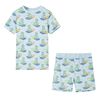 vidaXL Pijama infantil de manga corta azul claro 116