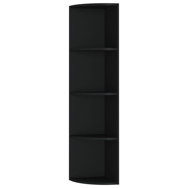 vidaXL Estante de esquina de pie madera ingenier&iacute;a negro 40x41,5x180cm
