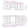 vidaXL Conjunto de armarios de cocina "Lucca" de 8 piezas de madera de ingenier&iacute;a de roble ahumado