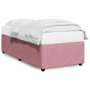 vidaXL Estructura de cama sin colch&oacute;n terciopelo rosa 80x200 cm