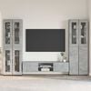 vidaXL Conjunto de mueble de TV con caj&oacute;n FLORIN Gris Concreto