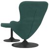 vidaXL Silla Huevo con Puff Verde oscuro 63 x 73 x 90 cm Terciopelo