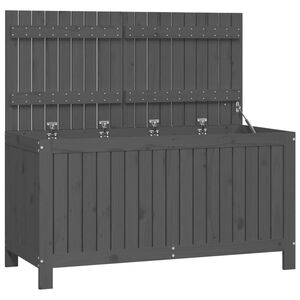 vidaXL Caja de almacenaje jard&iacute;n madera de pino gris 121x55x64 cm