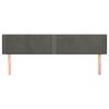 vidaXL Cabecero de terciopelo gris oscuro 203x16x78/88 cm