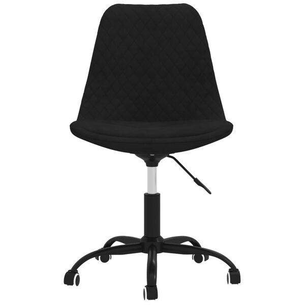 vidaXL Silla de oficina giratoria de tela negra