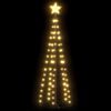 vidaXL &Aacute;rbol de Navidad c&oacute;nico 84 LED blanco c&aacute;lido 50x150 cm