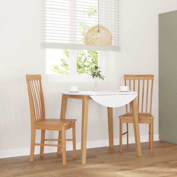 vidaXL Sillas de comedor 2 unidades madera maciza de caucho