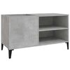 vidaXL Mueble discos madera contrachapada gris hormig&oacute;n 84,5x38x48 cm
