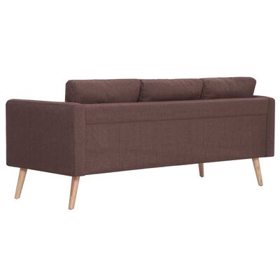 vidaXL Conjunto de sofás 2 piezas tela marrón