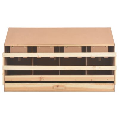 vidaXL Ponedero para gallinas 4 compartimentos madera pino 106x40x59cm