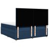 vidaXL Cama box spring con colch&oacute;n tela azul 180x200 cm