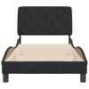 vidaXL Estructura de cama sin colch&oacute;n terciopelo negro 90x190 cm