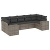 vidaXL Set de sof&aacute;s de jard&iacute;n 7 piezas con cojines rat&aacute;n PE gris