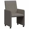 vidaXL Sillas de Comedor con Ruedas 2 uds. Tela de pana Gris claro