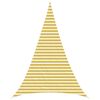 vidaXL Toldo Vela 3 x 4 x 4 m HDPE Triangular Amarillo y blanco