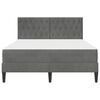 vidaXL Estructura de cama con colch&oacute;n Gris oscuro 120 x 190 cm