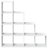 vidaXL Librer&iacute;a divisora 4 niveles madera blanca 131,5x29x131,5 cm