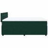 vidaXL Cama box spring con colch&oacute;n terciopelo verde oscuro 140x190 cm